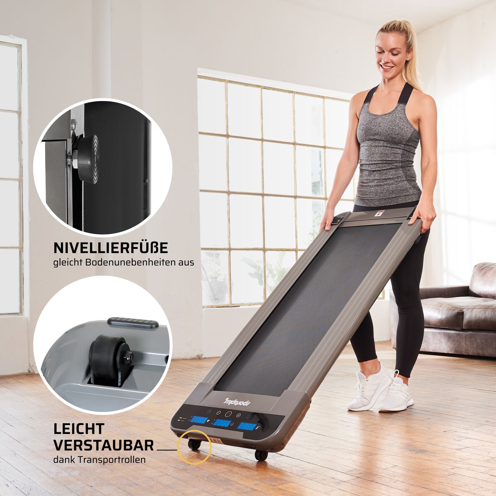 Sportplus Laufband Walkingpad Treadmill Heimtrainer Geh-/ Lauftraining 0,8-6Km/H