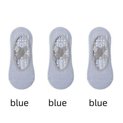 1/ 3Pair Professional Women Yoga Sock Silicone Anti-Slip Ballet Pilates Socks Women Backless Breathable Bandage Yoga Sport Socks