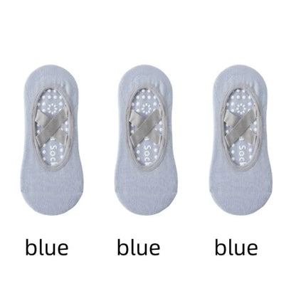 1/ 3Pair Professional Women Yoga Sock Silicone Anti-Slip Ballet Pilates Socks Women Backless Breathable Bandage Yoga Sport Socks
