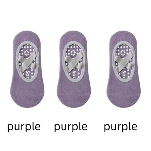 1/ 3Pair Professional Women Yoga Sock Silicone Anti-Slip Ballet Pilates Socks Women Backless Breathable Bandage Yoga Sport Socks