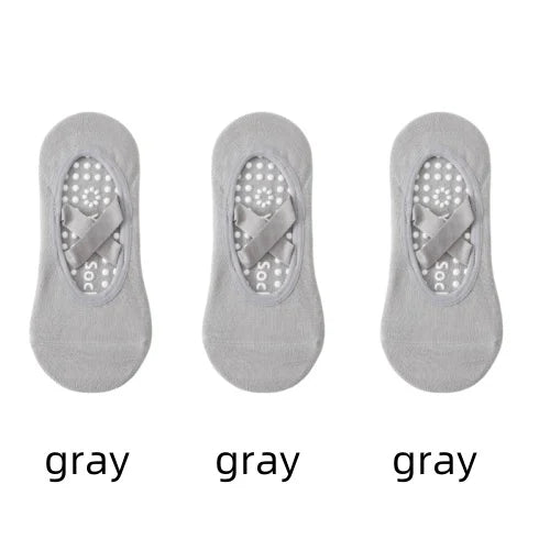 1/ 3Pair Professional Women Yoga Sock Silicone Anti-Slip Ballet Pilates Socks Women Backless Breathable Bandage Yoga Sport Socks